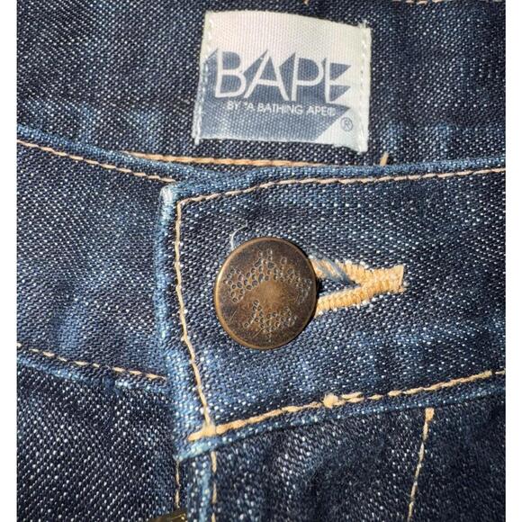 Bape A Bathing Ape Vintage Denim Jeans Mens Sz Large 33x33 - Picture 4 of 8